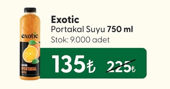 Exotic Portakal Suyu 750 Ml