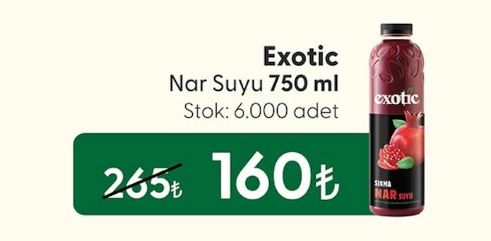 Exotic Nar Suyu 750 Ml