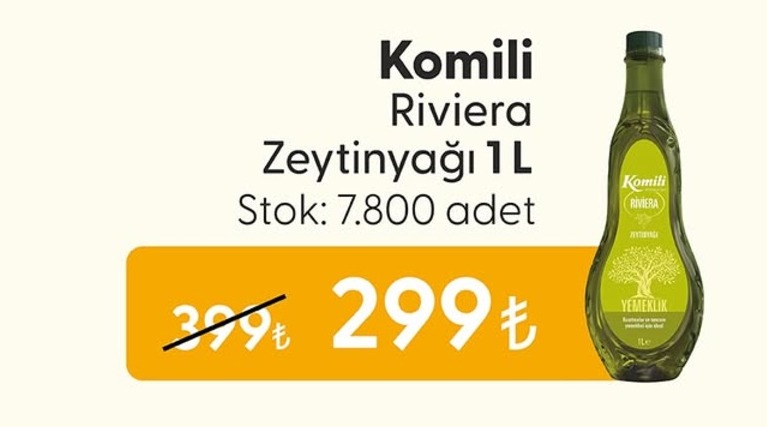 Komili Riviera Zeytinyağı 1L