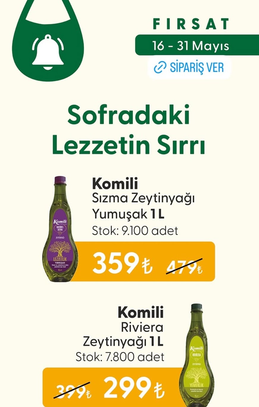 Komili Sızma Zeytinyağı Yumuşak 1L