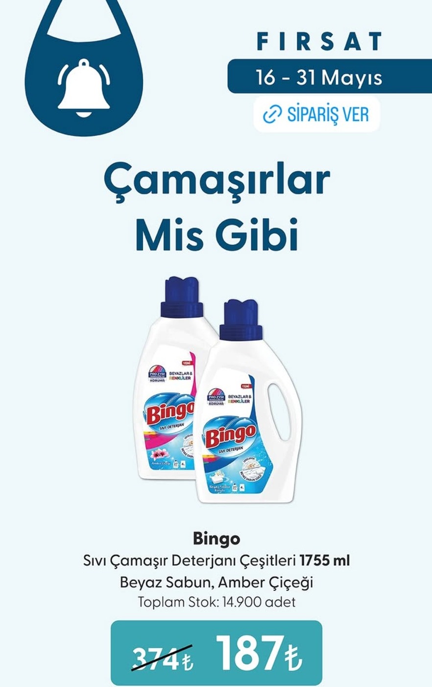 Bingo Sıvı Çamaşır Deterjanı Çeşitleri 1755 Ml