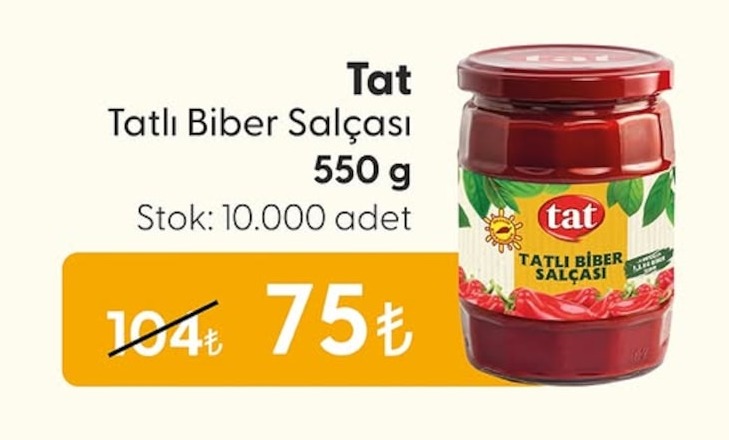 Tat Tatlı Biber Salçası 550 G