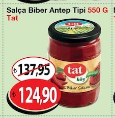 Salça Biber Antep Tipi 550 G Tat