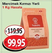 Mercimek Kırmızı Yerli 1 Kg Hasata