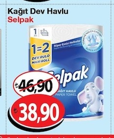 Kağıt Dev Havlu Selpak