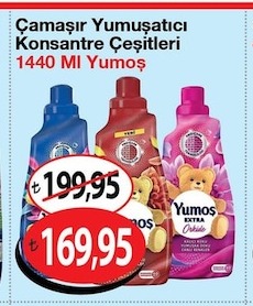 Çamaşır Yumuşatıcı Konsantre Çeşitleri 1440 Ml Yumoş