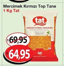 Tat Kirmizi Futbol Mercimek 1 Kg