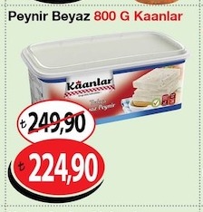 Kaanlar Peynir Beyaz 800 G