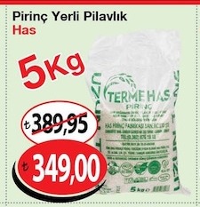 Pirinç Yerli Pilavlık Has 5 Kg