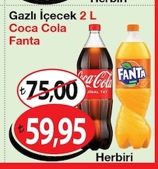 Gazlı İçecek 2 L Coca Cola Fanta