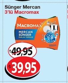 Macromax Sünger Mercan 3'Lü