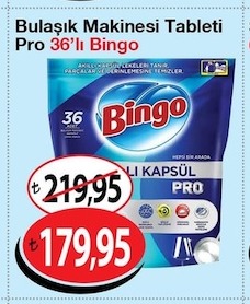 Bingo Bulaşık Makinesi Tableti Pro 36'Lı