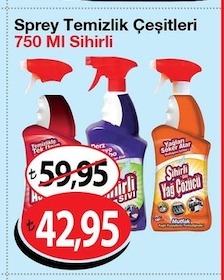 Sprey Temizlik Çeşitleri 750 Ml Sihirli