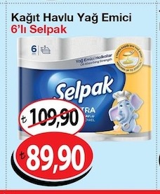 Kağıt Havlu Yağ Emici 6'Lı Selpak