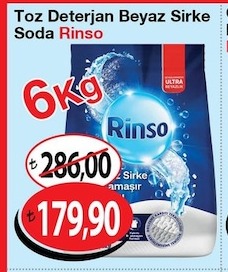 Rinso Toz Deterjan Beyaz Sirke Soda 6 Kg