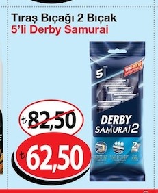 Tıraş Bıçağı 2 Bıçak 5'Li Derby Samurai