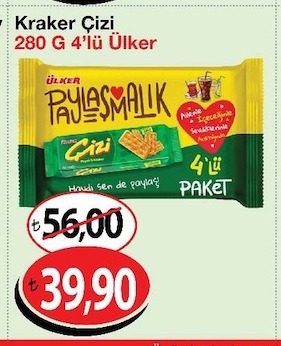 Kracker Çizi 280 G 4'Lü Ülker