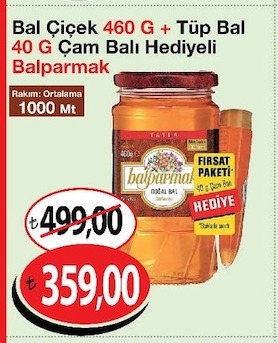 Balparmak Çiçek Bal 460G + Tüp Bal 40G Hediye