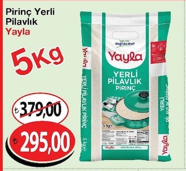 Yayva Pirinç Yerli Pilavlık 5Kg