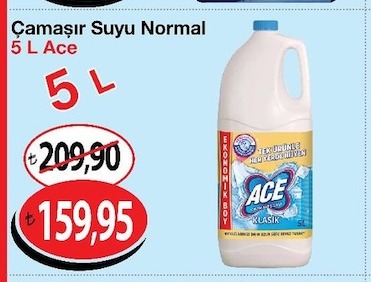 Ace Çamaşır Suyu Normal 5 L