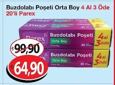 Buzdolabı Poşeti Orta Boy 20'Li