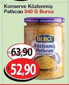 Burcu Konserve Közlenmiş Patlıcan 540G