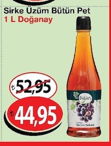 Doğanay Sirke Üzüm Bütün Pet 1L