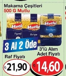 Mutlu Makarna Çeşitleri 500 G