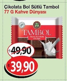 Çikolata Bol Sütlü Tambol 77G Kahve Dünyası
