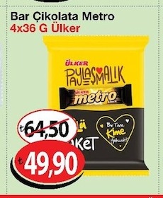 Bar Çikolata Metro 4X36 G Ülker