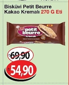 Bisküvi Petit Beurre Kakao Kremalı 270 G Eti