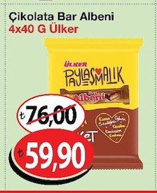 Ülker Çikolata Albeni 4X40 G
