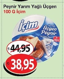 İçim Peynir Yarım Yağlı Üçgen 100G