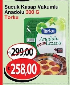 Sucuk Kasap Vakumlu Anadolu 300 G Torku
