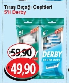 Tiraş Biçaği Çeşitleri 5'Li Derby