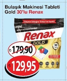 Bulaşık Makinesi Tableti Gold 30'Lu Renax