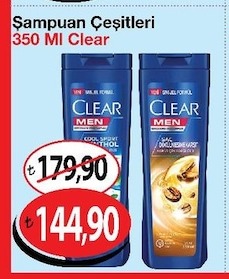 Şampuan Çeşitleri 350 Ml Clear Erkek