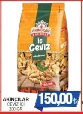 Akincilar Cevi̇Z İçi̇ 200 Gr