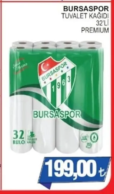 Bursaspor Tuvalet Kağıdı 32'Li Premium