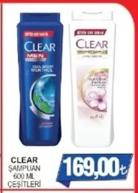 Clear Şampuan 600 Ml Çeşi̇Tleri̇