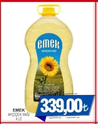 Emek Ayçiçek Yağı 4 Lt