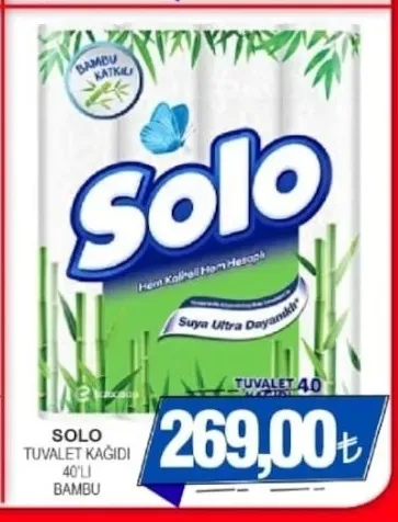 Solo Tuvalet Kağıdı 40'Lı Bambu