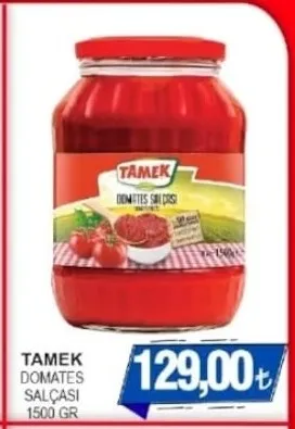Tamek Domates Salçasi 1500 Gr
