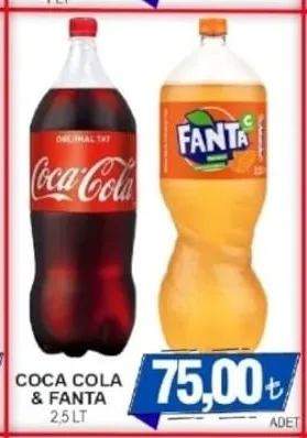 Coca Cola & Fanta 2,5 Lt