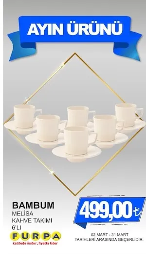 Bambum Melisa Kahve Takimi 6'Li