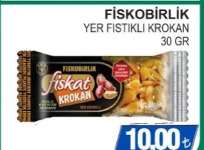 Fiskobirlik Yer Fıstıklı Krokan 30 Gr