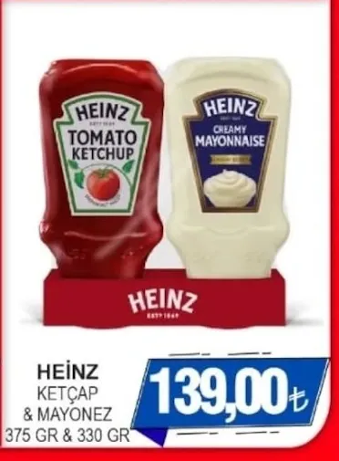 Heinz Ketçap & Mayonez 375 Gr & 330 Gr