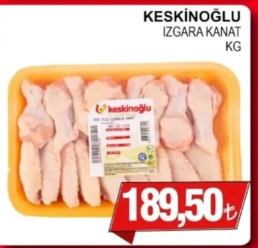 Keskinoğlu Izgara Kanat Kg