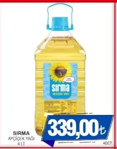 Sırma Ayçiçek Yağı 4 Lt