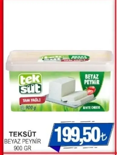 Teksüt Beyaz Peynir 900 Gr